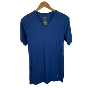 TS896 Men’s Polo Ralph Lauren Designer SLIM Fit V Neck T Shirt M